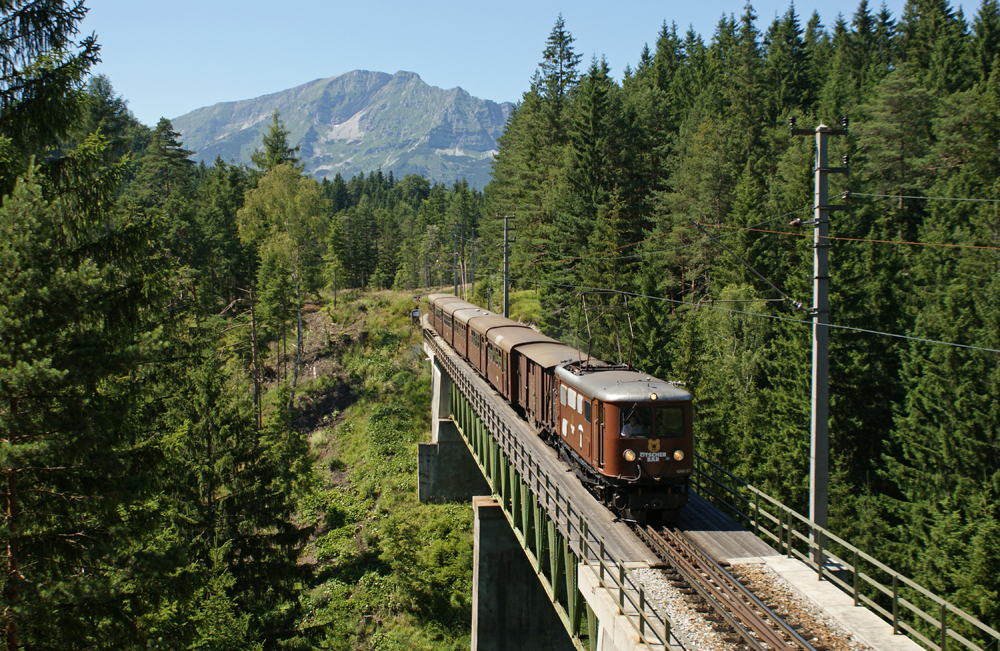 1099 007 mit dem P 6811. Aufgenommen am 21. Juli 2013 bei der Kuhgraben Brcke.