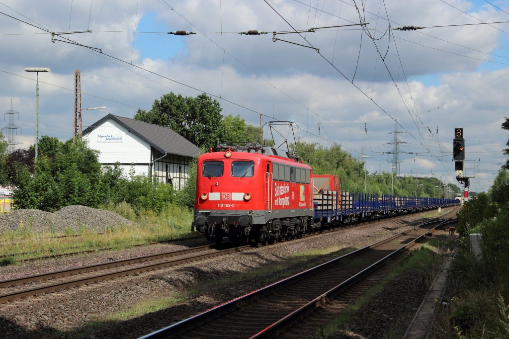 110 169-0 mit einem Messzug in Ratingen-Lintorf am 10.08.2012