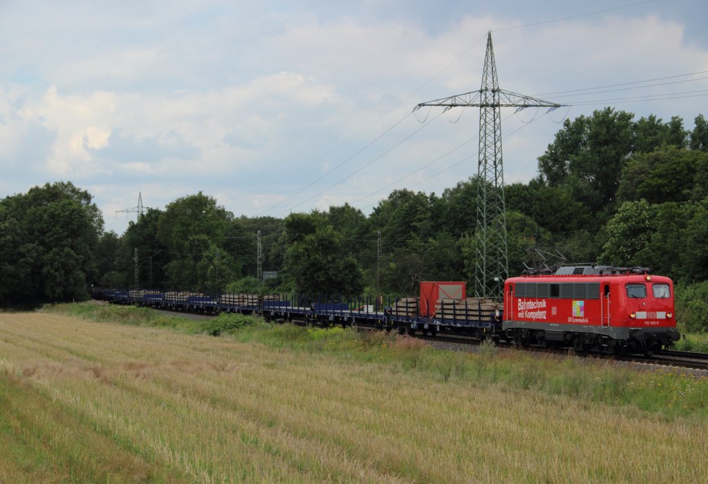 110 169-0 mit einem Messzug in Ratingen-Lintorf am 08.08.2012