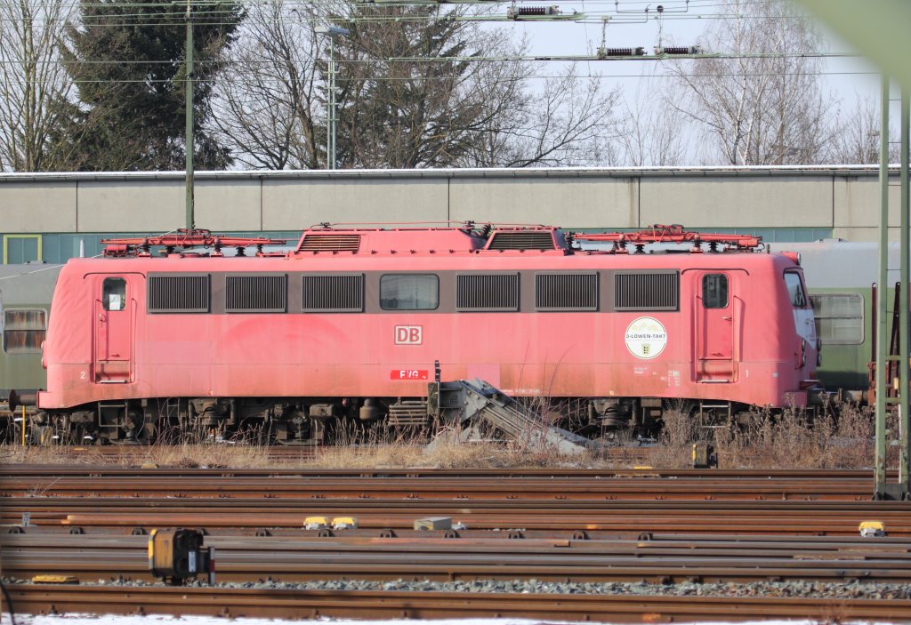110 226-8 DB abgestellt in Lichtenfels am 11.02.2013.