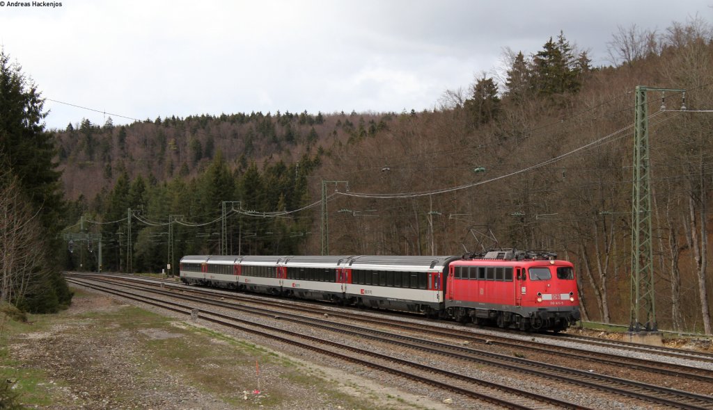110 416-5 mit dem IC 281 (Stuttgart Hbf-Zrich HB) in Hattingen 22.4.12