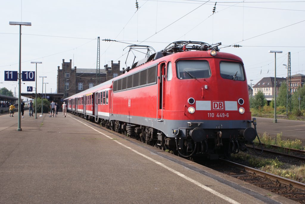 110 449- mit eine RE in Minden(Westf) am 15.08.09