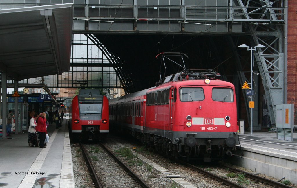 110 463-7 mit der RB 14812 (Bremen Hbf-Oldenburg(Oldb)) in Bremen Hbf 18.8.10