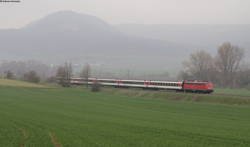 110 469-4 mit dem IC 187 (Stuttgart Hbf-Zrich HB) bei Rietheim 30.4.13