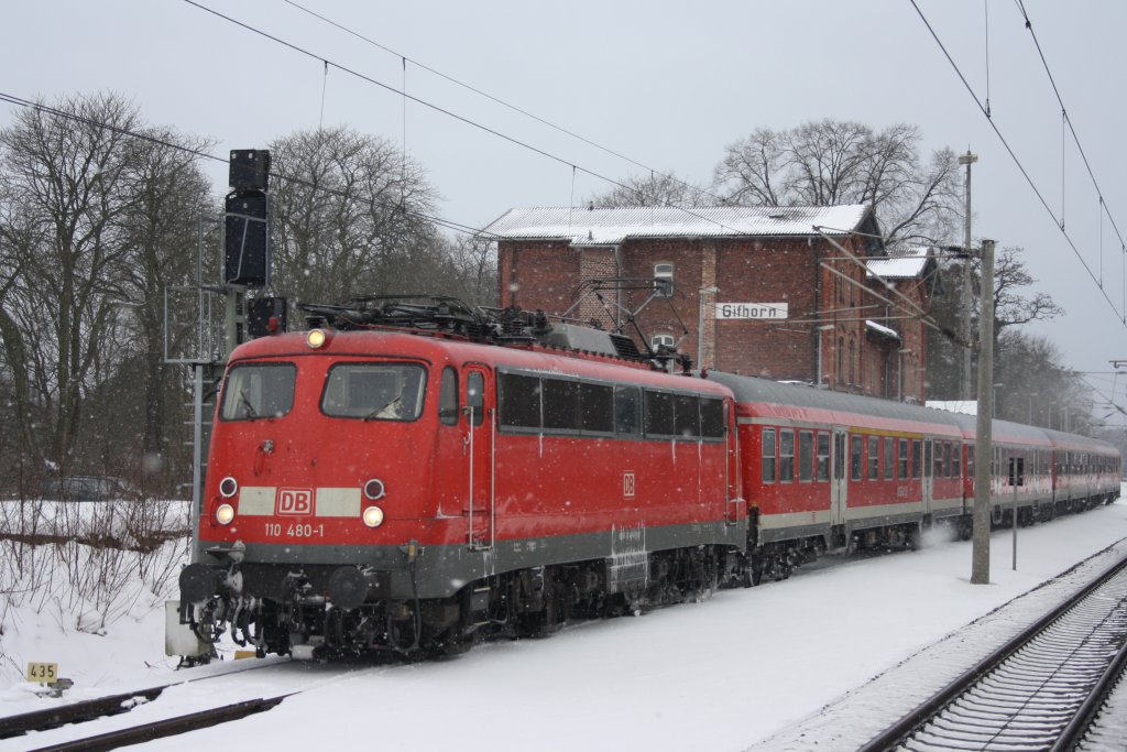110 480 verl�sst Gifhorn am 12.02.2010 in Richtung Wolfsburg