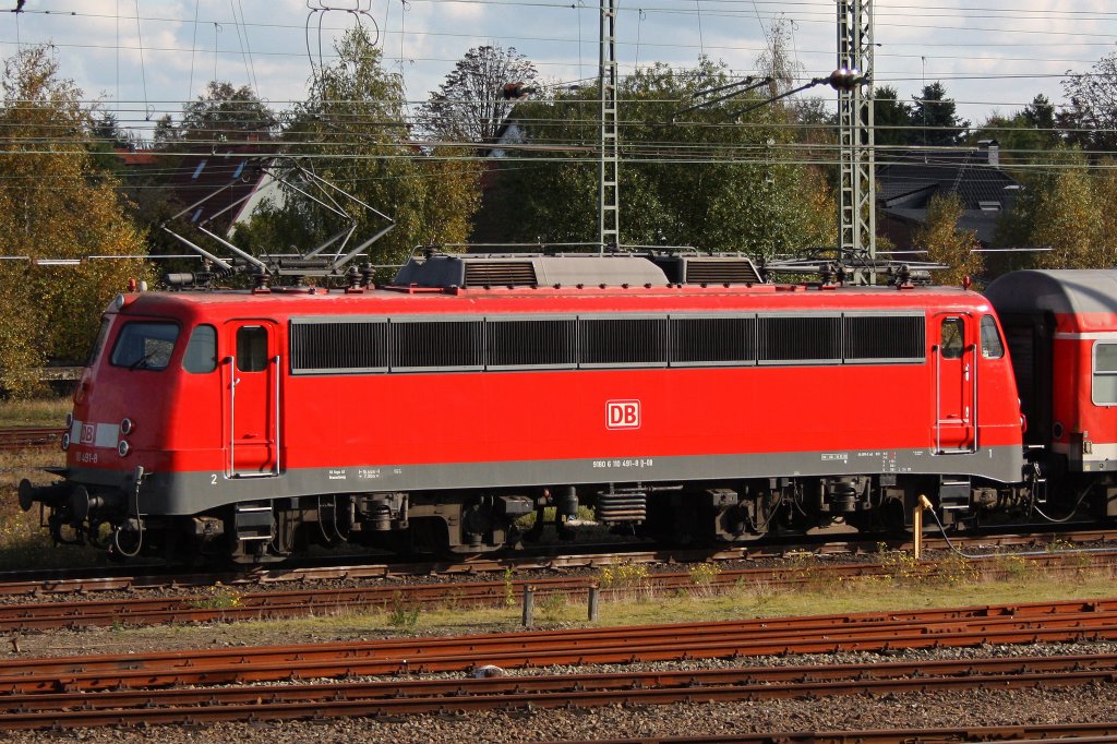 110 491 steht am 17.10.10 abgestellt in Bremerhaven-Lehe