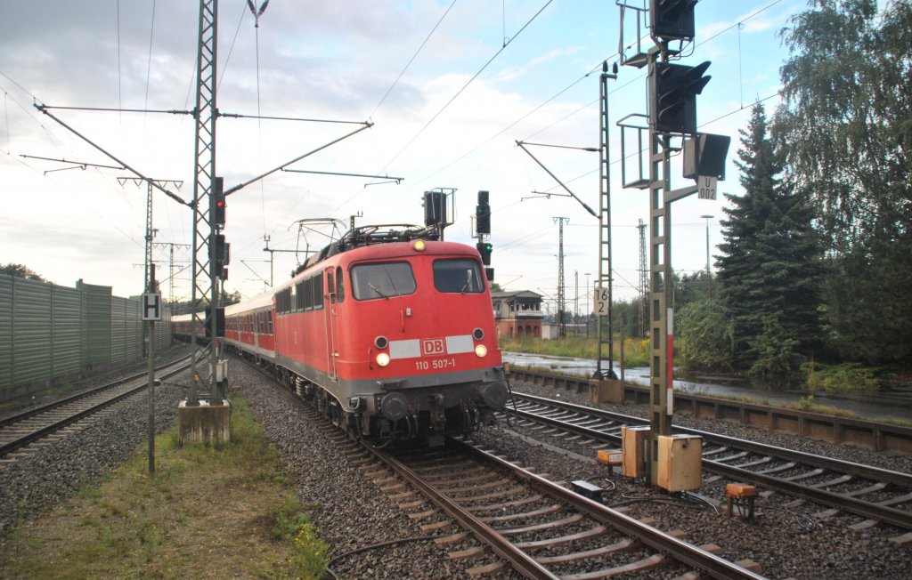 110 507-1 fhrt am 2.9.10 in Lehrte ein.