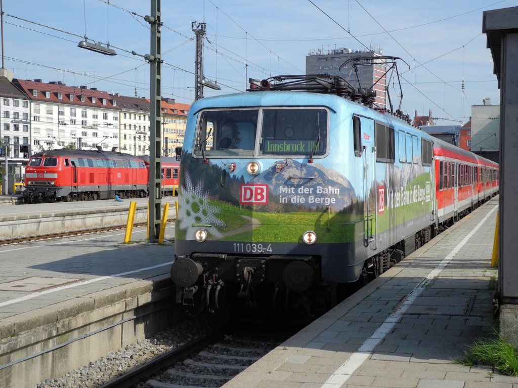 111 039 `DAV´ am 25.09.11 in M�nchen Hbf