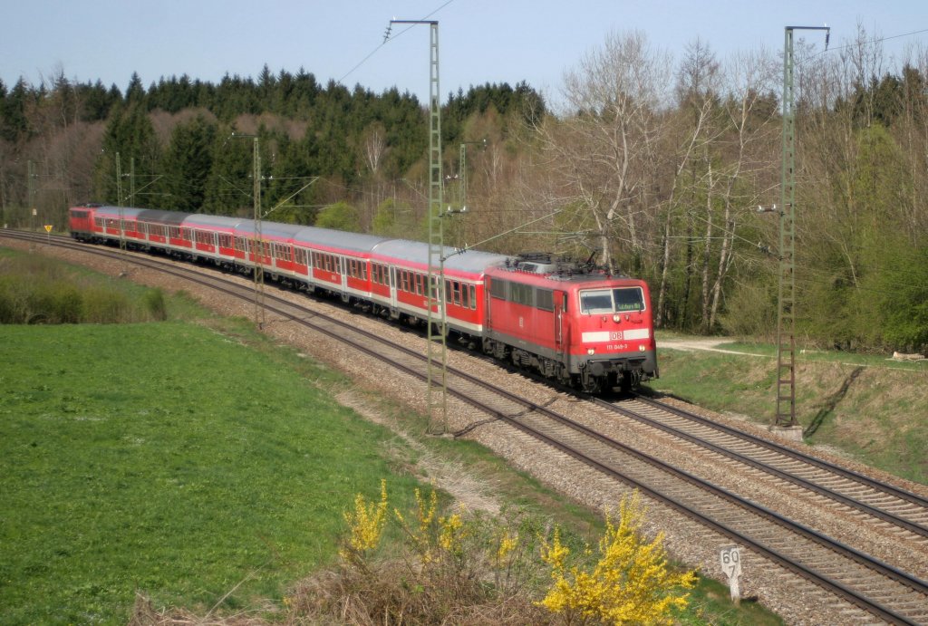 111 049-3  RE Salzburg - Mnchen bei Lauer am 10.04.2011
