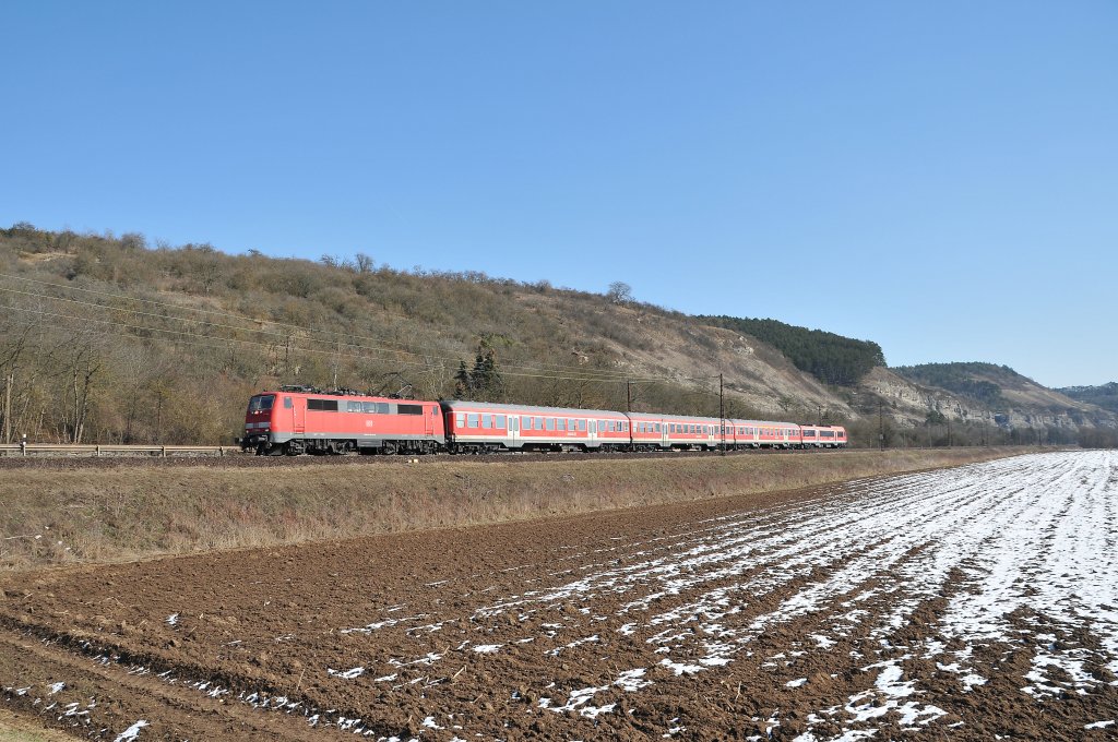 111 169 am 09.03.10 mit RB 34880 nach Jossa bei Karlstadt/Main