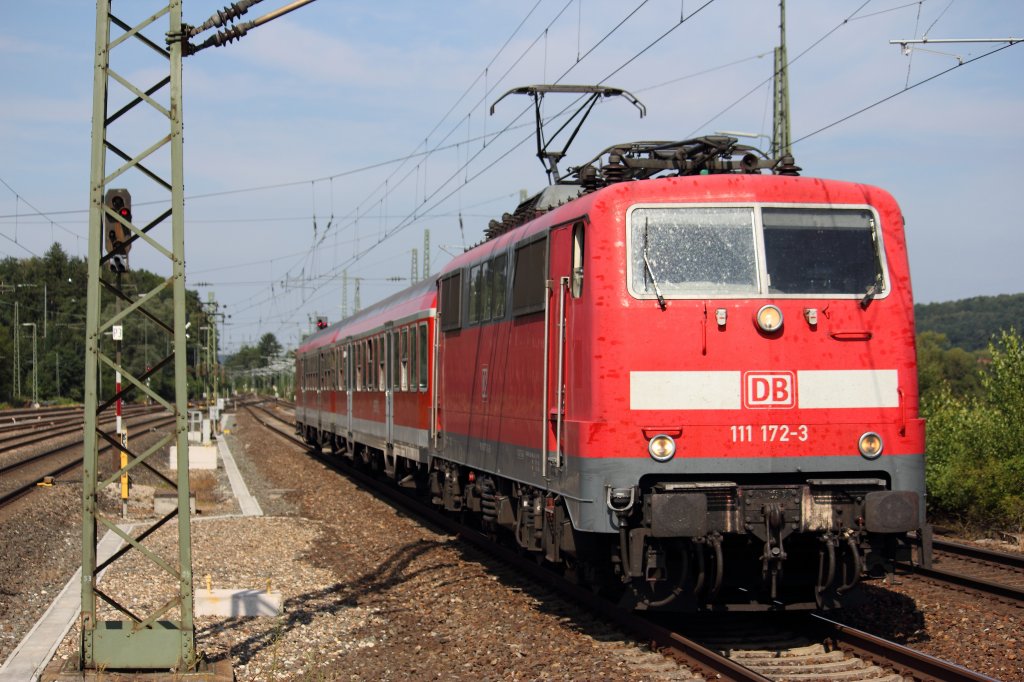 111 172-3 DB in Hochstadt/ Marktzeuln am 04.08.2012.