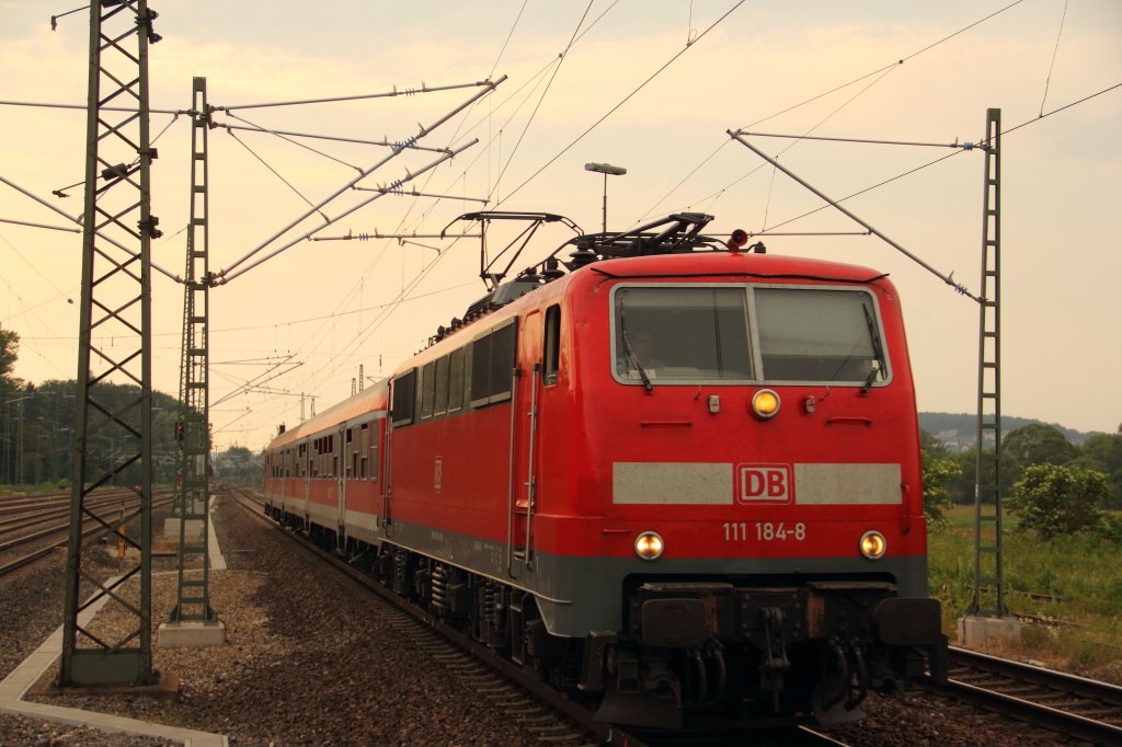 111 184-8 DB in Hochstadt/ Marktzeuln am 20.06.2013.