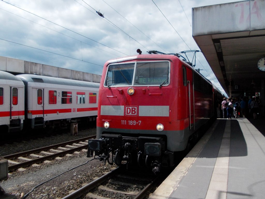 111 189 in Hannover HBf am 21.06.2013