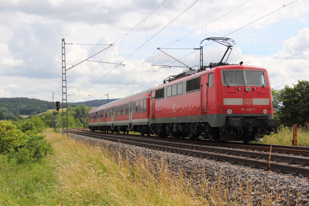 111 226-7 DB bei Horb am 24.06.2013.