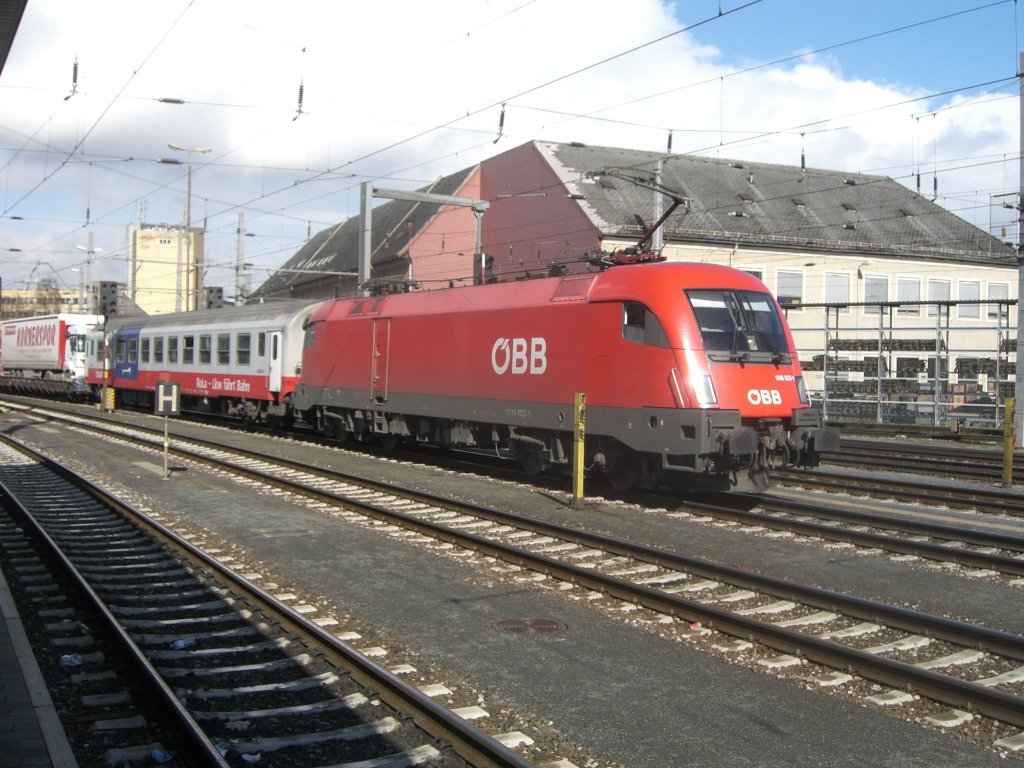 1116 023-1 in Linz Hbf am 20.03.2008
