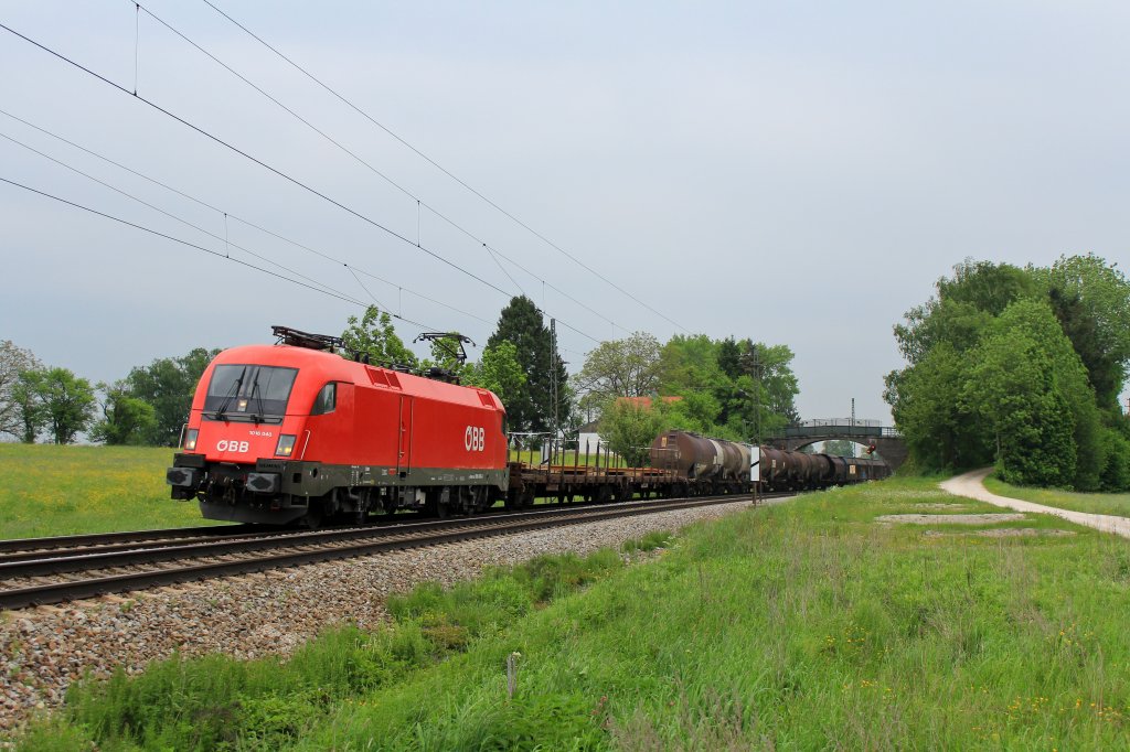1116 040 mit dem 44816 von Salzburg nach Mnchen bei bersee. Aufgenommen am 17. Mai 2013.