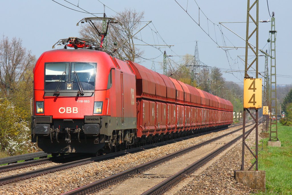 1116 083 bei Rosenheim auf dem Weg nach Kiefersfelden - 24/04/2013