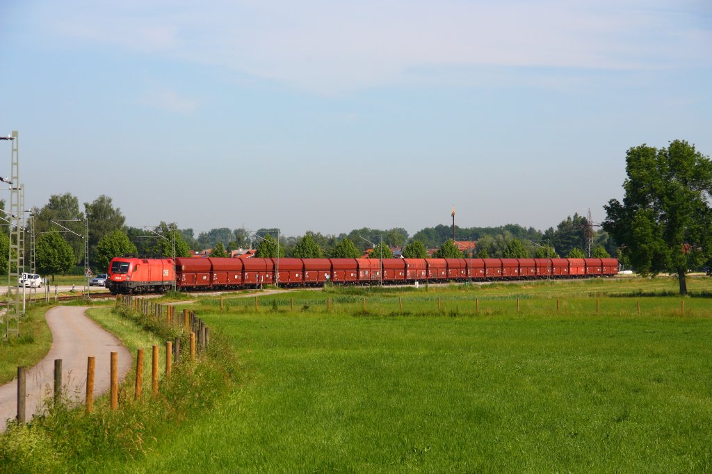 1116 097 auf der  Rohrdorfer Lokalbahn  zum Zementwerk - 19/06/2013