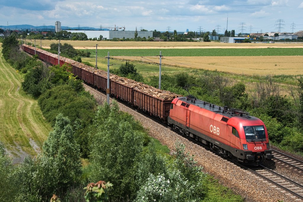 1116 110, unterwegs am 27.06.2013 zwischen Himberg und Gramatneusiedl.