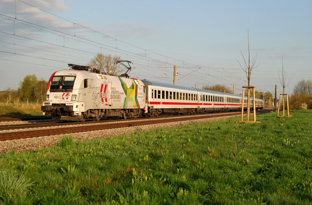1116 130 (Frontrunner) mit IC 2095 vor Haspelmoor (26.04.2013)