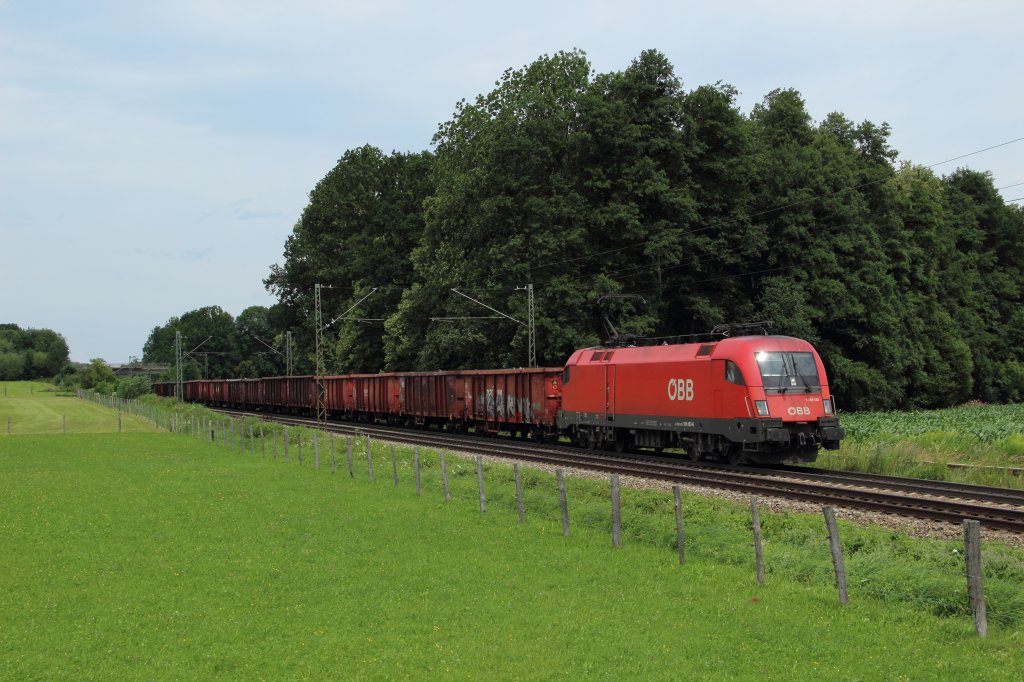 1116 133 mit einem Eanos Ganzzug in Grokaolinenfeld am 19.07.2012