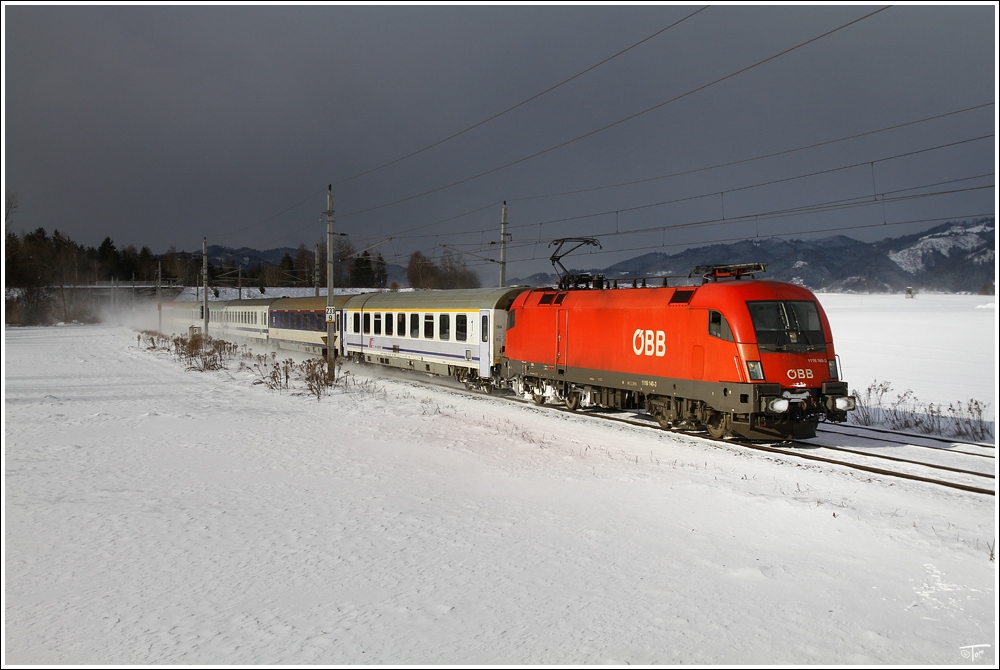 1116 140 fhrt mit EC 102  Polonia  von Villach nach Warschau. 
Zeltweg 
