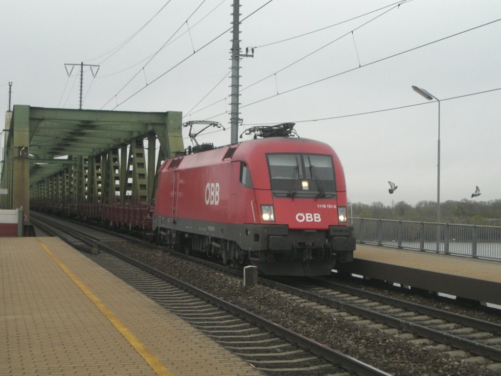 1116 151-0 in Wien - Praterkai am 21.03.2008