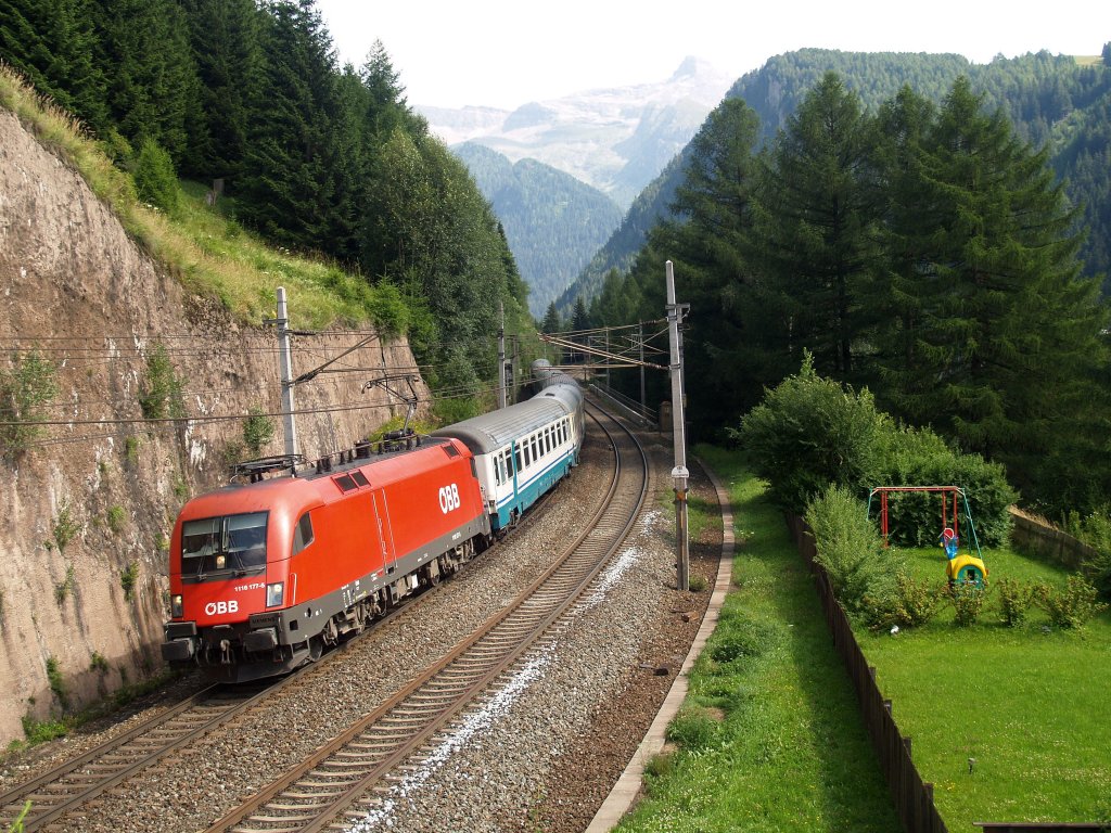 1116 177 am 22.07.2009 unterwegs bei Grie am Brenner