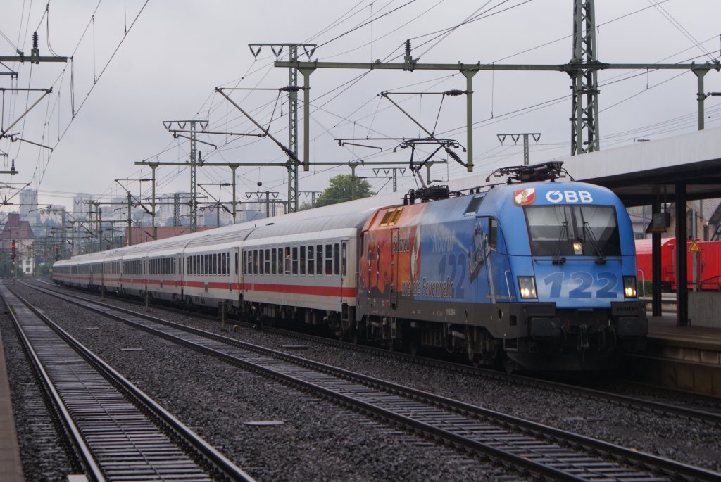 1116 250  122 Feuerwehr  mit dem IC K�nigssee in Fulda am 06.08.2010