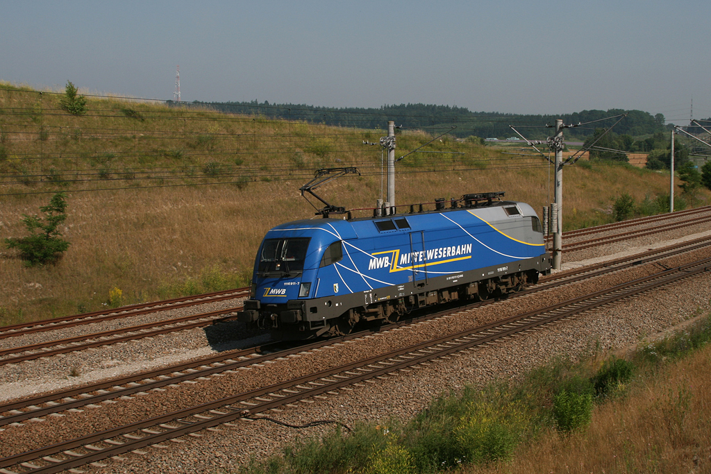 1116 911 der MWB am 03.07.2010 bei Hebertshausen.