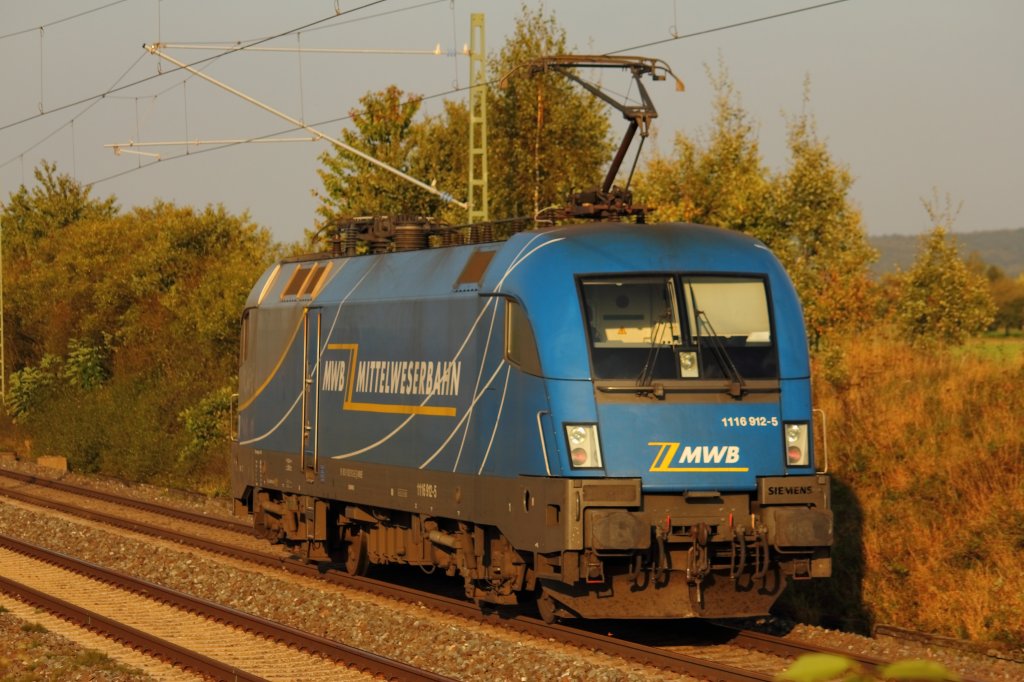1116 912-5 MWB bei Staffelstein am 04.10.2011.