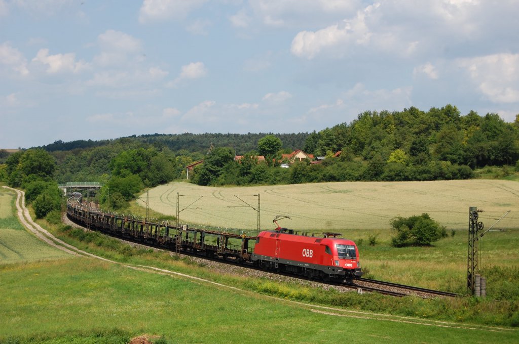 1116 am 06.07.2011 mit Gterzug bei Edlhausen