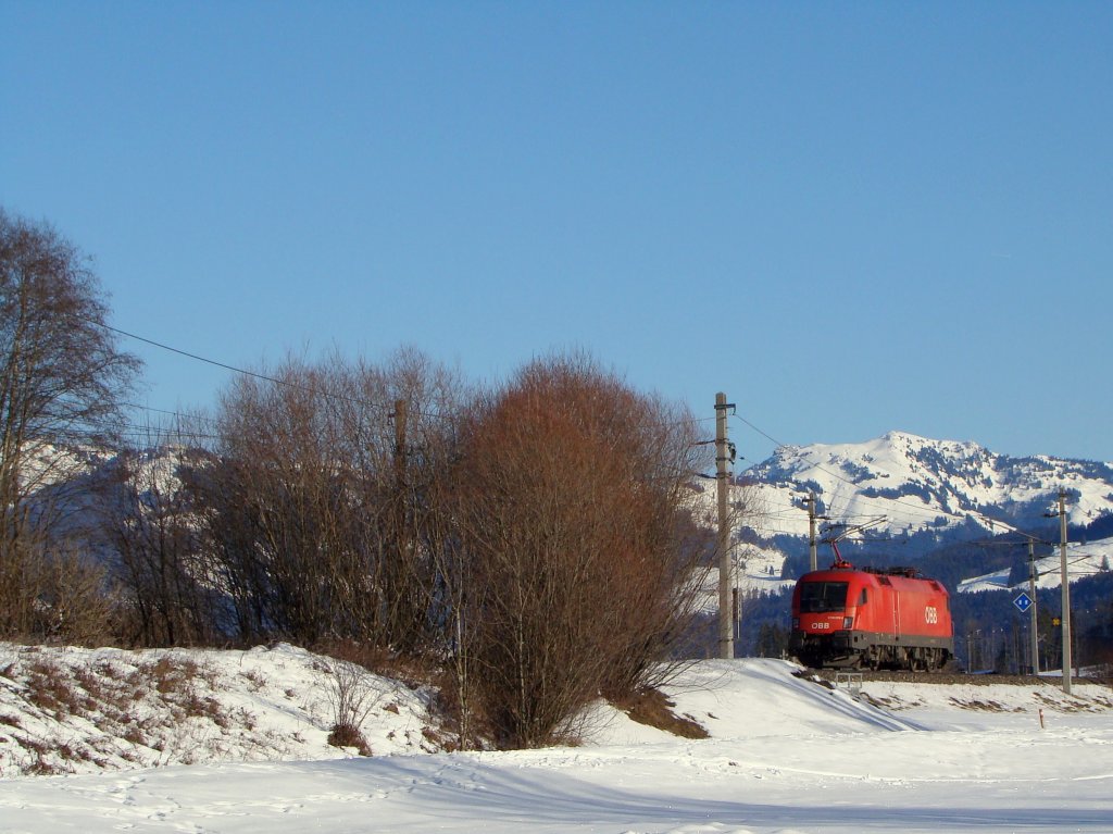 1116 Lokzug richtung Kirchberg in Tirol.20.01.2010