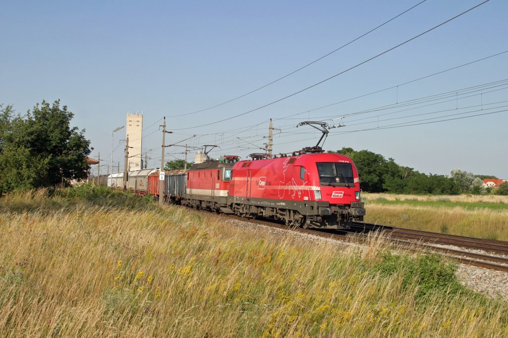 1116.016+1144.278 mit G.Z. nach Wr.Neustadt bei der Durchfahrt in Ober Eggendorf am 8.7.13.