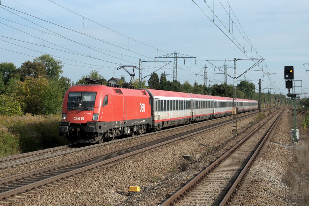 1116116 am 23.09.12 mit EC 113 nach Frankfurt in Mnchen-Langwied