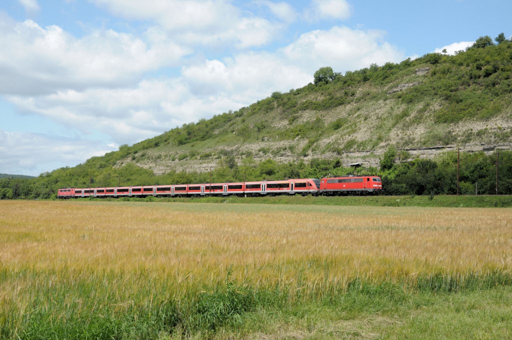 111er im Sandwich am 30.06.11 bei Karlstadt/Main