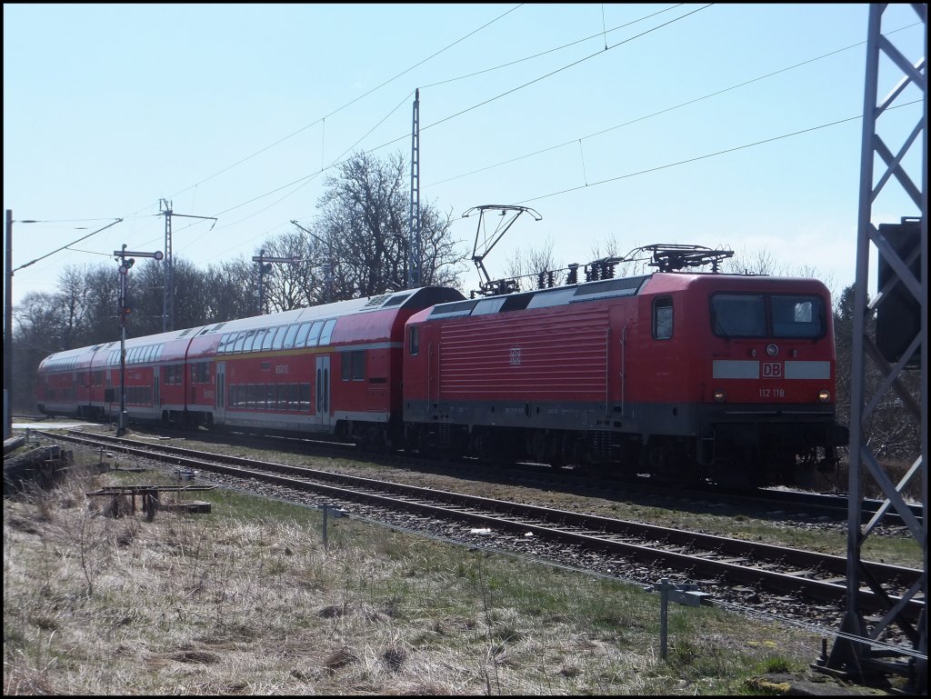 112 118 nach Rostock HBF. in Lancken am 20.04.2013