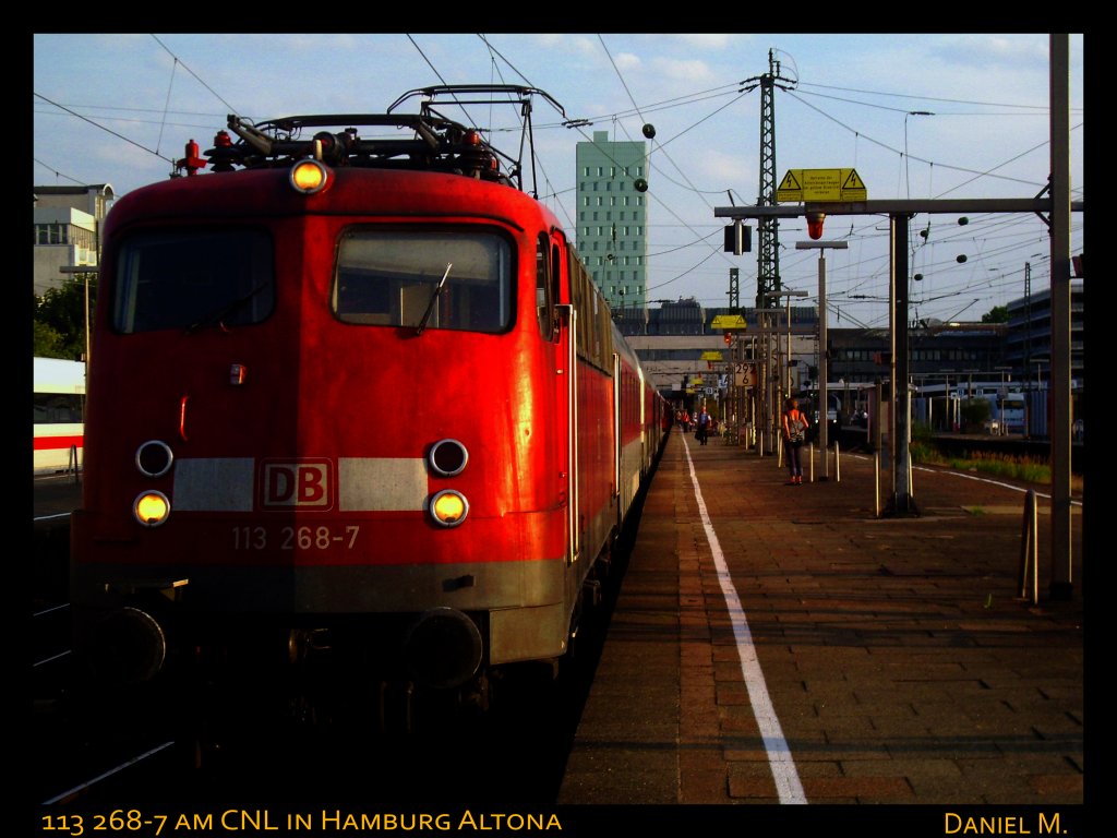 113 268-7 in Hamburg Altona im Sommer 2009!