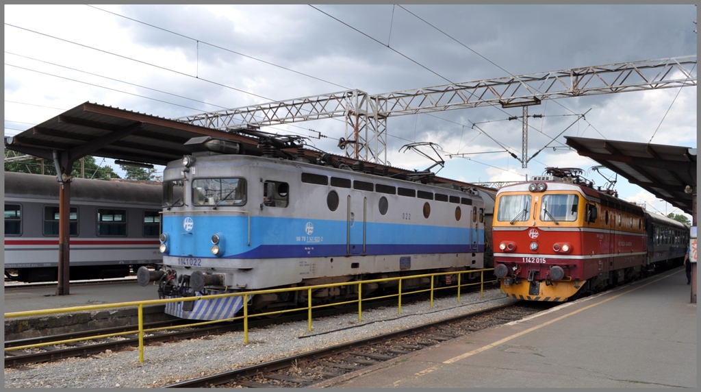 1141 022 und 1142 016 in Zagreb Glavni Kolodvor. (02.07.2011)