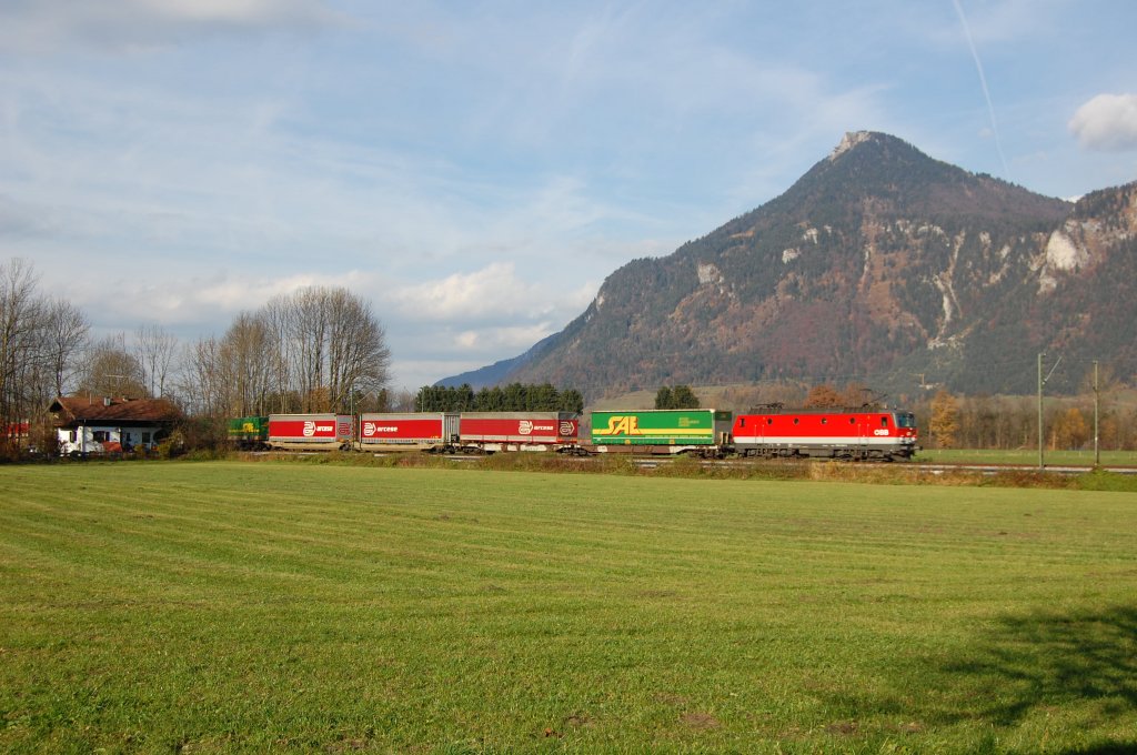1144 204 mit Gterzug am 06.11.2010 bei Niederaudorf