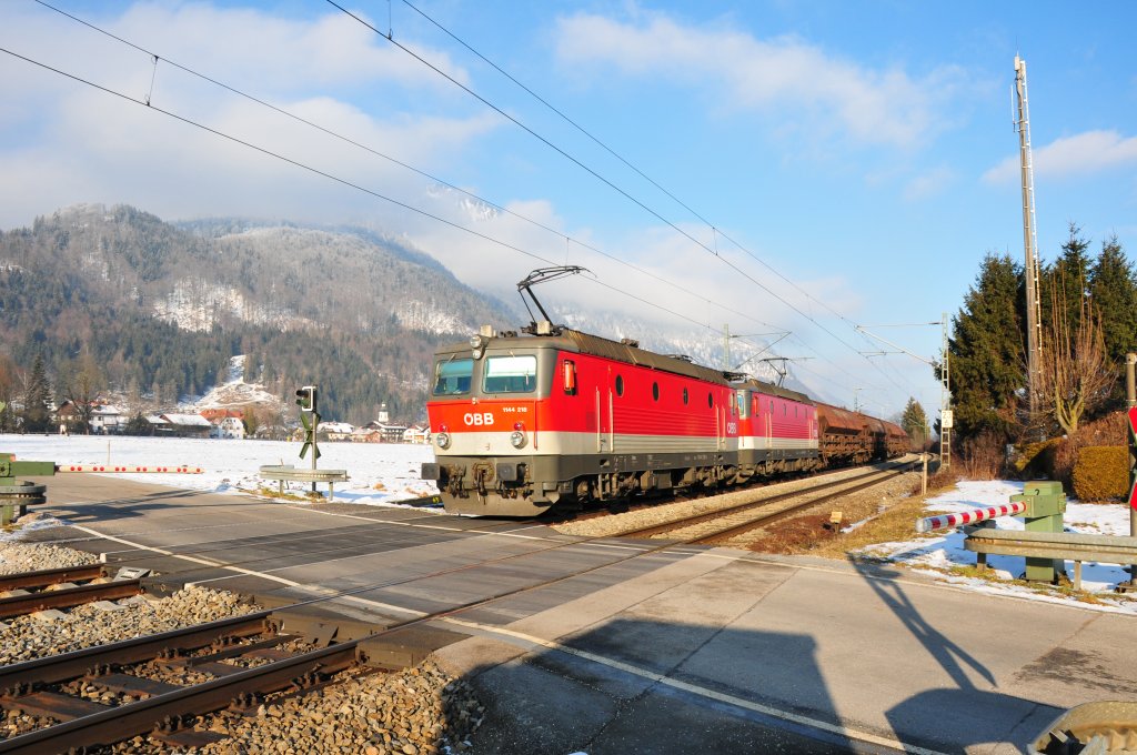 1144 218 & 242 am 23.01.10 aus dem Weg zum Benner am Kloster Reisach