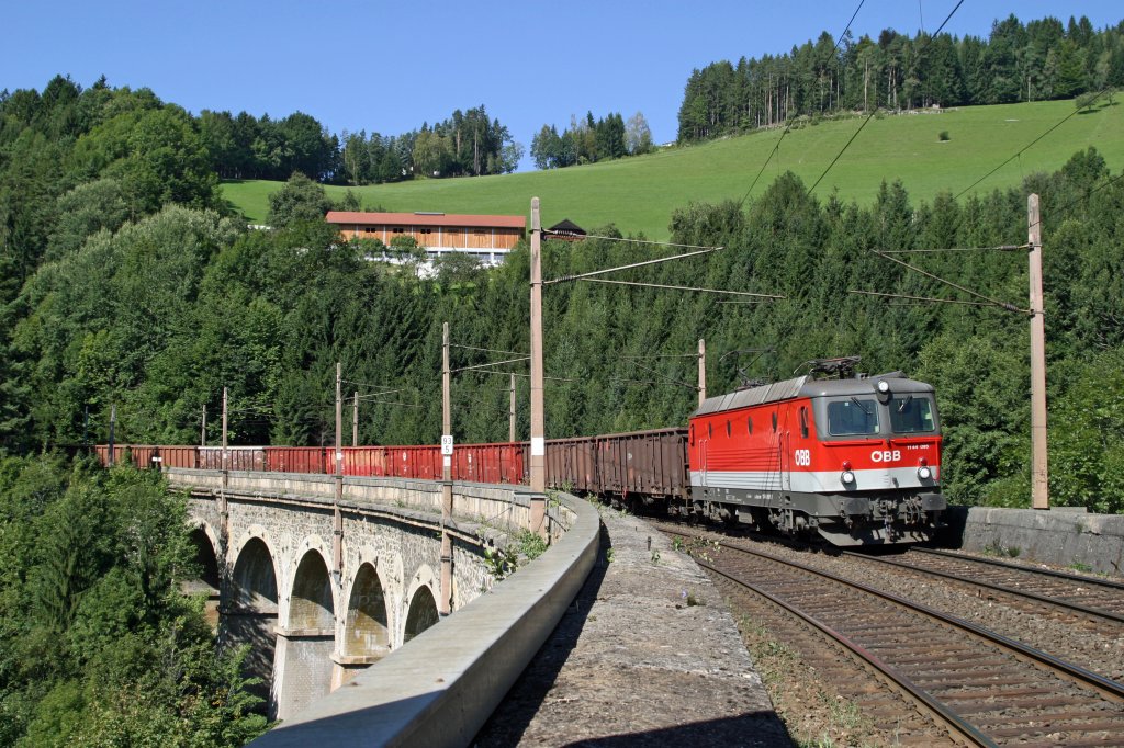 1144.095 mit G-54056 am Wagnergraben-Viadukt bei Klamm am 9.9.12
