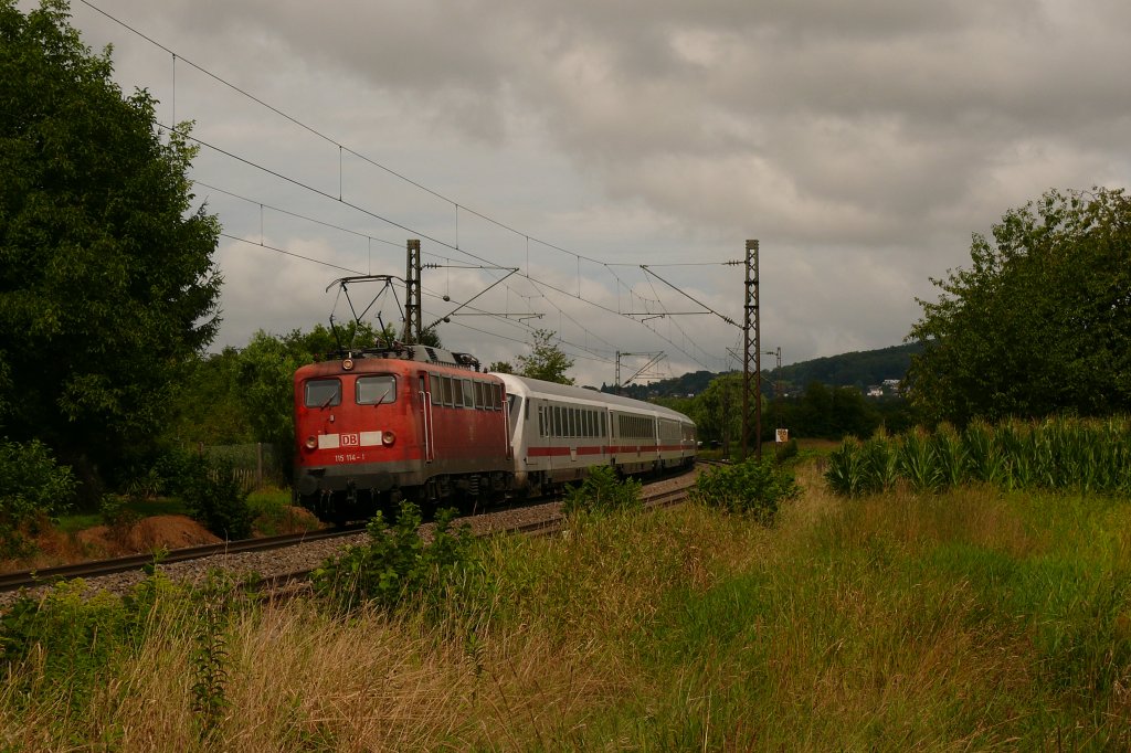 115 114 mit dem Pbz 2458 nach Basel Bad Bf. 8.8.13 