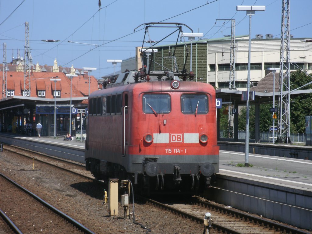 115 114 unterwegs,am 16.Juli 2011,in Stralsund.