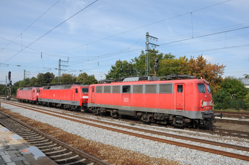 115 166 & 120 119 & 120 139 am 03.10.09 in Mnchen-Pasing Richtung Augsburg