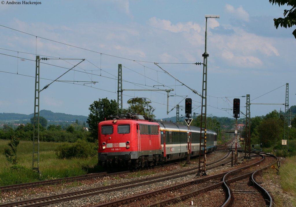 115 166-1 mit dem IC 184 (Zrich HB-Stuttgart Hbf) bei Welschingen 29.5.10