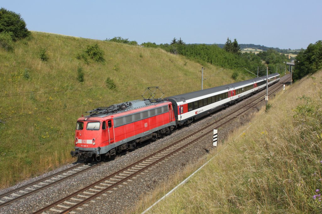 115 346-9 mit IC 183 bei Herrenberg 14.07.2013