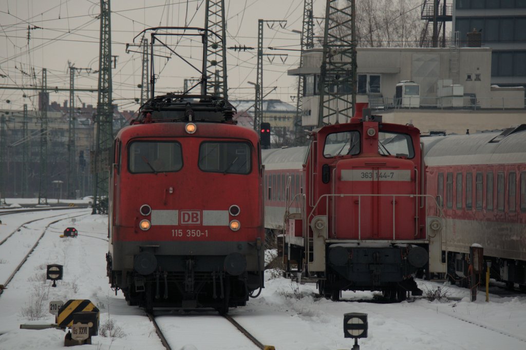115 350 & 363 144 am 16.02.13 in Mnchen Ost