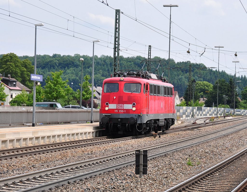 115 350 LZ als PBZ 2460 von Mnchen-Pasing.Aufgenommen in Amstetten-Wrtt.am 2.7.2013