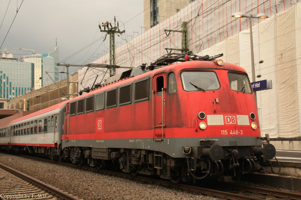115 448-3 mit SZ 2705 nach Heidelberg in Dsseldorf Hbf am 19.04.13.